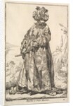Pasha grasping a sword at his hip with both hands, from the series 'Caravan of the Sultan …, 1748 by Joseph-Marie Vien the Elder