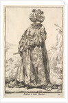 Pasha grasping a sword at his hip with both hands, from the series 'Caravan of the Sultan …, 1748 by Joseph-Marie Vien the Elder