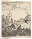 The Cow and the Calf, 17th century by Karel Du Jardin