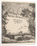 Frontispiece with stepped fountain; a stone wall with water spout pouring water into a rec…, 1652 by Karel Du Jardin