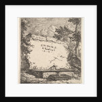 Frontispiece with stepped fountain; a stone wall with water spout pouring water into a rec…, 1652 by Karel Du Jardin