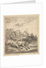 Two dogs sleeping on the ground; a plough, farm equipment, bunches of straw, and a …, ca. 1641-78 by Karel Du Jardin
