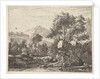 Two men standing ankle-deep in a body of water with a rocky outcrop behind them, to the le…, 1658 by Karel Du Jardin