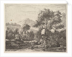 Two men standing ankle-deep in a body of water with a rocky outcrop behind them, to the le…, 1658 by Karel Du Jardin