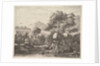 Two men standing ankle-deep in a body of water with a rocky outcrop behind them, to the le…, 1658 by Karel Du Jardin