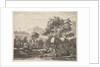 Two men standing ankle-deep in a body of water with a rocky outcrop behind them, to the le…, 1658 by Karel Du Jardin
