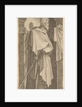 St. James Minor in an arcuated niche, holding a walking stick in his hands, which are c…, 1545 by Lambert Suavius