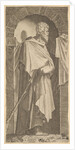 St. James Minor in an arcuated niche, holding a walking stick in his hands, which are c…, 1545 by Lambert Suavius