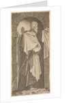 St. James Minor in an arcuated niche, holding a walking stick in his hands, which are c…, 1545 by Lambert Suavius