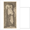 St. James Minor in an arcuated niche, holding a walking stick in his hands, which are c…, 1545 by Lambert Suavius