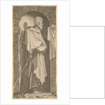 St. James Minor in an arcuated niche, holding a walking stick in his hands, which are c…, 1545 by Lambert Suavius