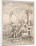 Chinese Children Playing with a Parrot, 1760-70 by Louis Antoine Crozat