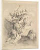 Three Cupids Turning a Somersault, an Eagle on the Right by Louis Felix de la Rue