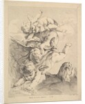 Three Cupids Turning a Somersault, an Eagle on the Right by Louis Felix de la Rue