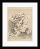 Three Cupids Turning a Somersault, an Eagle on the Right by Louis Felix de la Rue