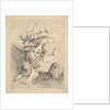 Three Cupids Turning a Somersault, an Eagle on the Right by Louis Felix de la Rue