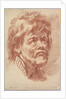 Head of an Old Man, mid to late 18th century by Louis Marin Bonnet