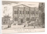 Plate 37: Side view of the school of St. Roch at left and view of facade of the church of …, 1703 by Luca Carlevarijs