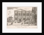 Plate 37: Side view of the school of St. Roch at left and view of facade of the church of …, 1703 by Luca Carlevarijs