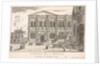 Plate 37: Side view of the school of St. Roch at left and view of facade of the church of …, 1703 by Luca Carlevarijs