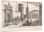 Plate 63: View of the gate of the shipyard and armory complex, Venice, 1703, fr…, 1703 by Luca Carlevarijs