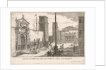 Plate 63: View of the gate of the shipyard and armory complex, Venice, 1703, fr…, 1703 by Luca Carlevarijs