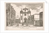 Plate 38: View of the facade of the church of St. Roch and at left the facade of the Schoo…, 1703 by Luca Carlevarijs