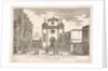 Plate 38: View of the facade of the church of St. Roch and at left the facade of the Schoo…, 1703 by Luca Carlevarijs