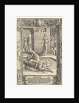 Jael Killing Sisera, ornamental frame, ca. 1517 by Lucas van Leyden