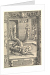 Jael Killing Sisera, ornamental frame, ca. 1517 by Lucas van Leyden