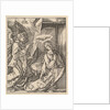 The Annunciation; on the left the archangel Gabriel approaches the praying Virgin…, ca. 1500-1534 by Marcantonio Raimondi