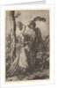 Lord and lady walking with figure of death hiding behind a tree, holding an hourg…, ca. 1500-1534 by Marcantonio Raimondi