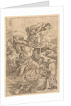 Saint Christopher crossing the river with Christ in the form of a putto on his sh…, ca. 1500-1534 by Marcantonio Raimondi