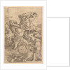 Saint Christopher crossing the river with Christ in the form of a putto on his sh…, ca. 1500-1534 by Marcantonio Raimondi