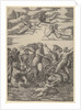 Galatea standing in a water-chariot pulled by two dolphins, surrounded by tritons, nere…, 1515-16 by Marcantonio Raimondi