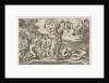 Judgment of Paris: Paris extends his hand toward Venus, who stands between Juno and…, ca. 1520-50 by Marcantonio Raimondi