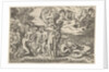 Judgment of Paris: Paris extends his hand toward Venus, who stands between Juno and…, ca. 1520-50 by Marcantonio Raimondi