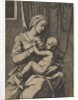 Virgin nursing the infant Christ on her lap, 1515-20 by Marco Dente