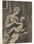 Virgin nursing the infant Christ on her lap, 1515-20 by Marco Dente