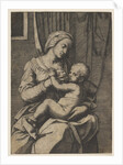 Virgin nursing the infant Christ on her lap, 1515-20 by Marco Dente