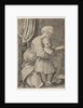 The Virgin in profile facing right reading to the infant Christ, ca. 1515-27 by Marco Dente (attributed to)