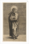 Saint Thomas holding a square rule, his head turned to the right, ca. 1515-27 by Marco Dente