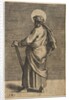 Saint Simon standing facing left, holding a saw and a book, ca. 1515-27 by Marco Dente