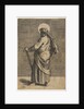 Saint Simon standing facing left, holding a saw and a book, ca. 1515-27 by Marco Dente