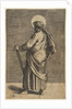 Saint Simon standing facing left, holding a saw and a book, ca. 1515-27 by Marco Dente