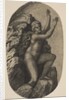 Eurydice naked standing on a rock, her arms raised to the right, ca. 1515-27 by Marco Dente