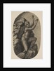 Eurydice naked standing on a rock, her arms raised to the right, ca. 1515-27 by Marco Dente