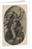 Eurydice naked standing on a rock, her arms raised to the right, ca. 1515-27 by Marco Dente