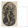 Eurydice naked standing on a rock, her arms raised to the right, ca. 1515-27 by Marco Dente