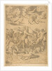 Galatea riding in a shell pulled through the water by dolphins, a cupid below and f…, ca. 1515-27 by Marco Dente